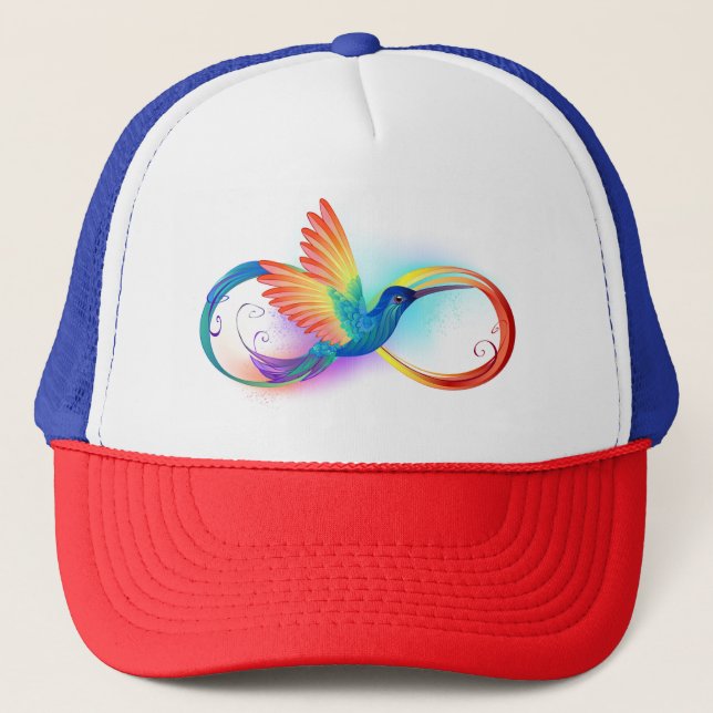 Casquette Colibri arc-en-ciel avec symbole Infinity (Devant)