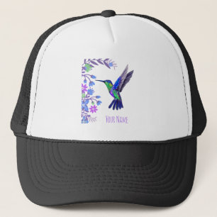 Casquette Colibri Design Fleurs Botaniques Amateurs d'oiseau