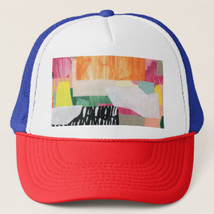 Casquette Collage art, moderne coloré abstrait.