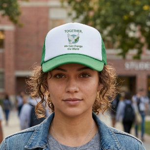 Casquette Colombe de la paix Globe : Ensemble nous pouvons c