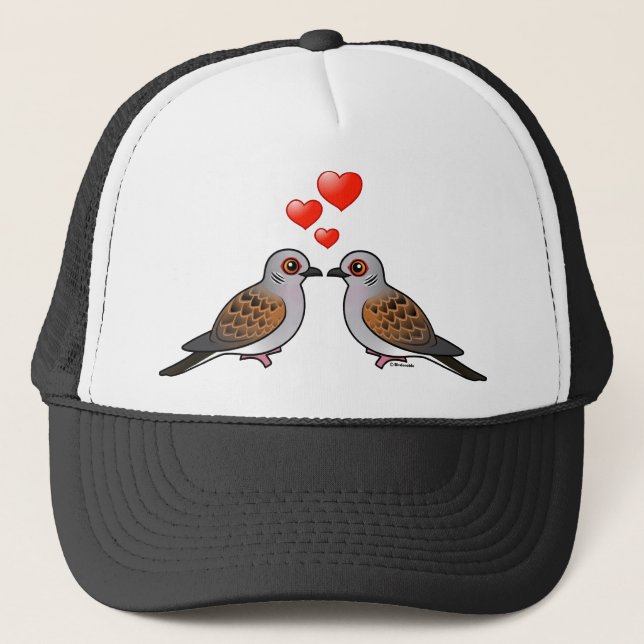Casquette Colombes de tortue dans l'amour (Devant)