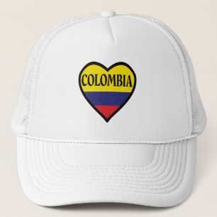 Casquette Colombie Drapeau chapeau de camion cardiaque