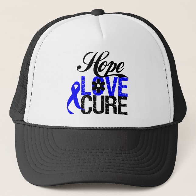 Casquette COLON CANCER Hope Love Cure Cadeaux (Devant)