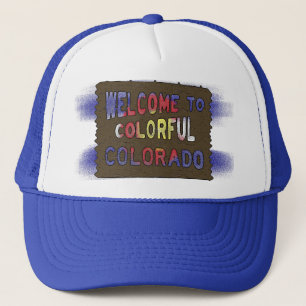 Casquette Colorado coloré signe d'accueil drapeau d'état b