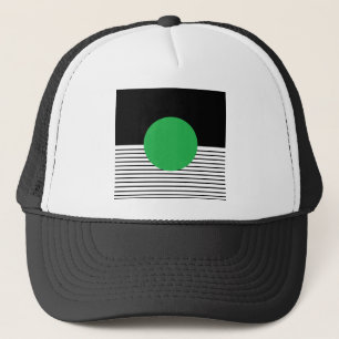 Casquette Colorbloc noir blanc et cercle vert