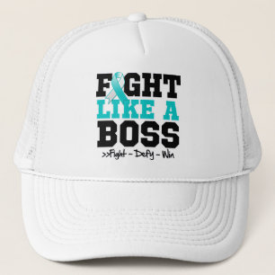 Casquette Combat de cancer du col de l'utérus comme un