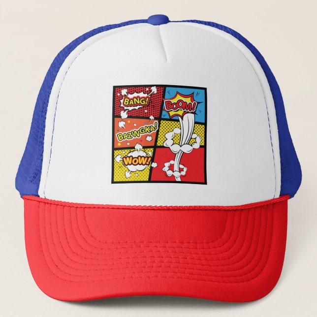Casquette Comic pop art (Devant)