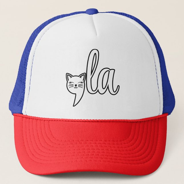 Casquette Comma La Kamala Harris - maman chat pour Kamala (Devant)