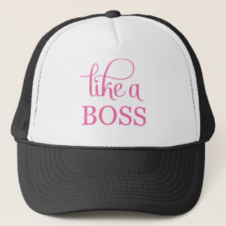 Casquette Comme un boss rose