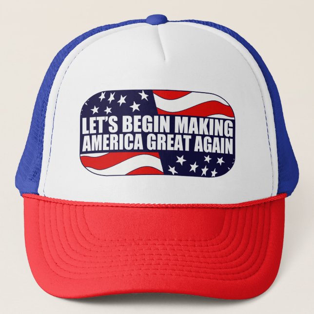 Casquette Commençons à rendre sa grandeur à l'Amérique (Devant)