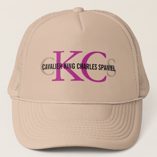 Casquette Conception cavalière de monogramme d'épagneul du (Devant)