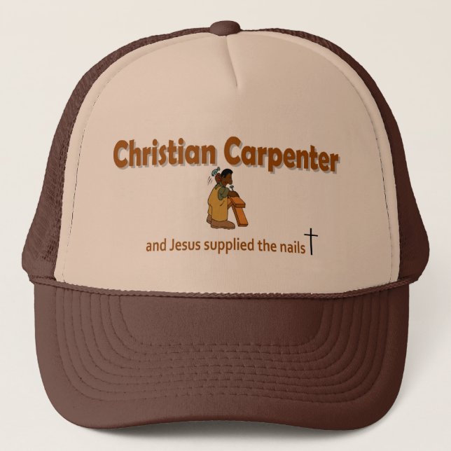 Casquette Conception chrétienne de cadeau du charpentier 2 (Devant)