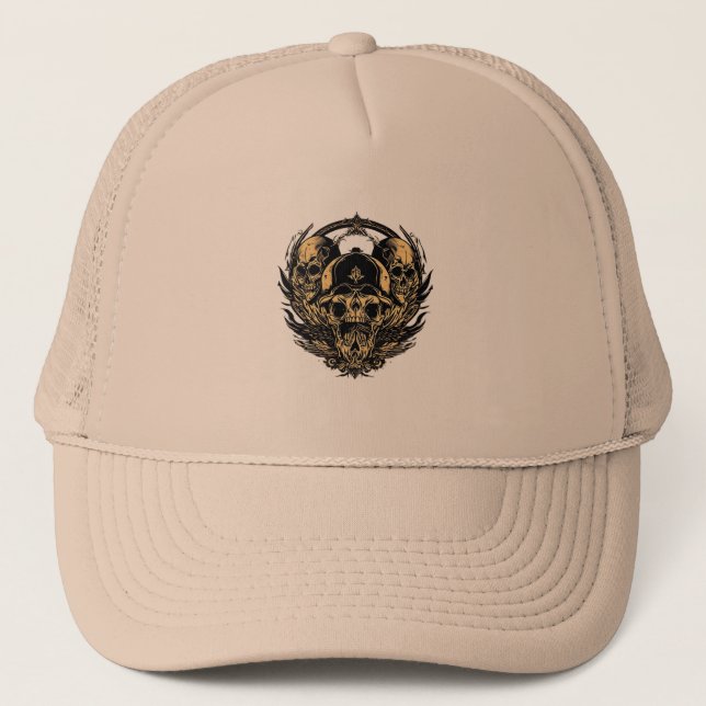 Casquette Conception complexe du crâne (Devant)