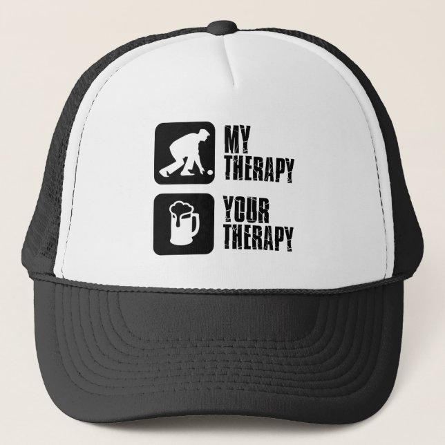 Casquette Conception de bowling de pelouse (Devant)