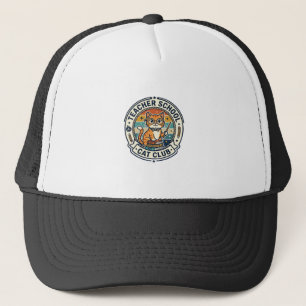 Casquette Conception de chat mignon de professeur d'école -