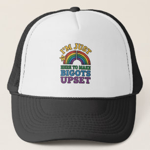 Casquette Conception de chemise arc-en-ciel de fierté vintag
