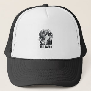 Casquette Conception de chemise de lune de maison hantée Hal