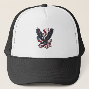 Casquette Conception de chemise vectorielle aigle patriotiqu