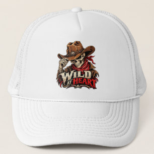 Casquette Conception de cowboy squelette d'âme sauvage weste