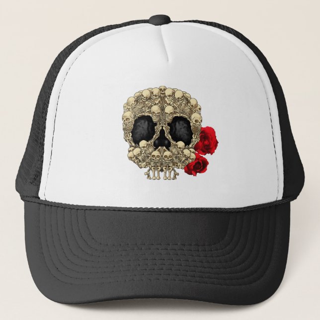 Casquette Conception de crâne - pyramide des crânes et des (Devant)