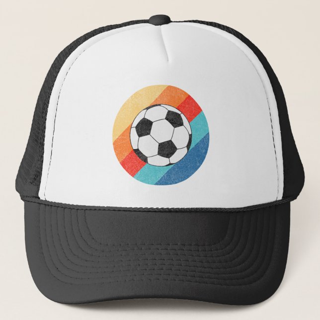 Casquette Conception de football sur un arrière - plan rétro (Devant)