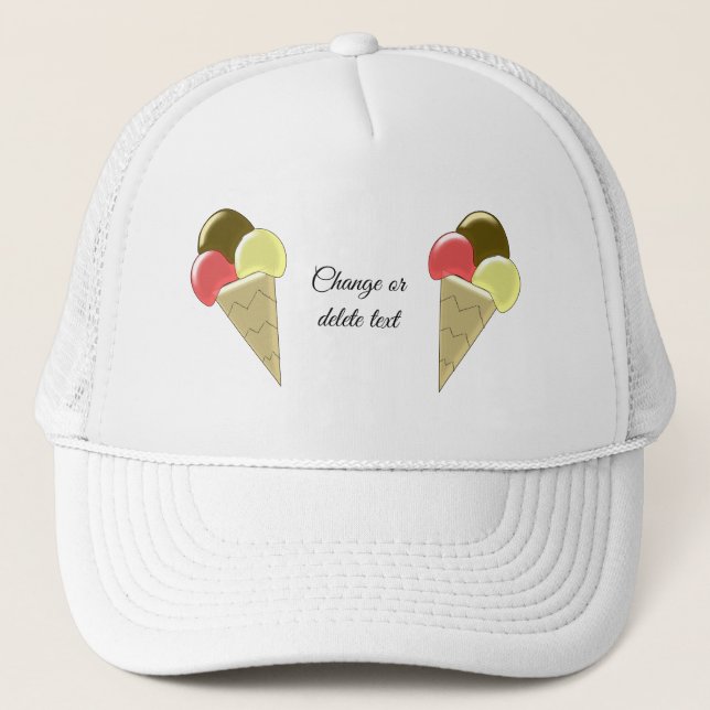 Casquette Conception de la crème glacée (Devant)