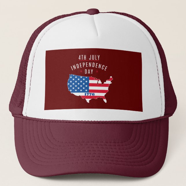 Casquette Conception de la fête de l'indépendance du 4 juill (Devant)