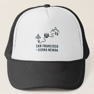 Casquette Conception de l'itinéraire de San Francisco à Sier