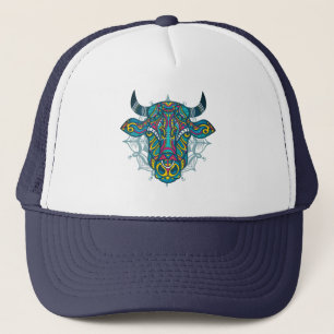 Casquette Conception de mandala hippie Sainte Vache
