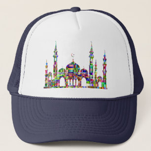 Casquette conception de mosquée prisme colorée