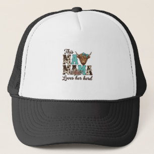 Casquette Conception de t-shirt de vache des Highlands Maman