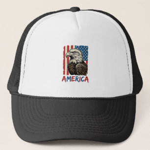 Casquette Conception de T-shirt patriotique Vintage Eagle Am