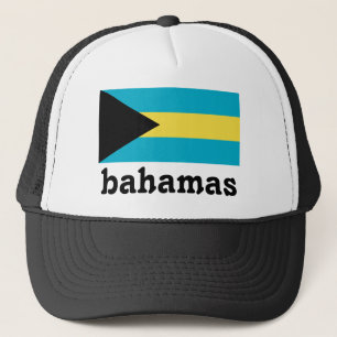 Casquette Conception de texte du drapeau des Bahamas