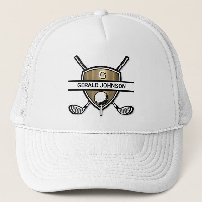 Casquette Conception élégante de monogramme de golf personna (Devant)
