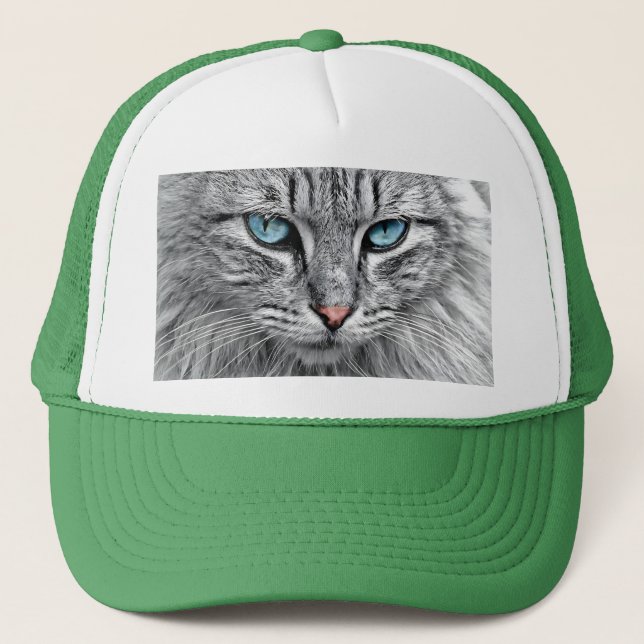 Casquette Conception fractale face chat-10682 (Devant)
