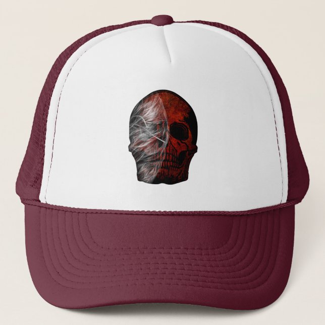 CASQUETTE CONCEPTION GRAPHIQUE DE CRÂNE  (Devant)