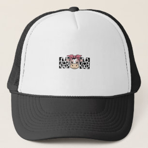 Casquette Conception graphique de maman vache mignonne noeud