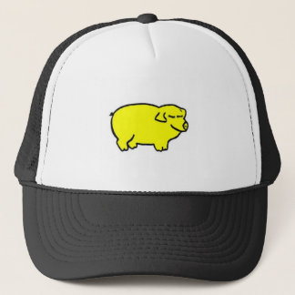 Casquette Conception jaune de jour de porc