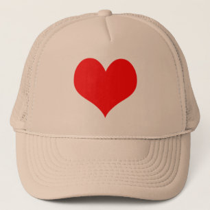 Casquette Conception rouge de jour de Valentines de coeur