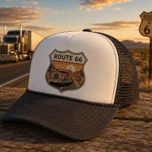 Casquette Conducteur de camion sur la route 66