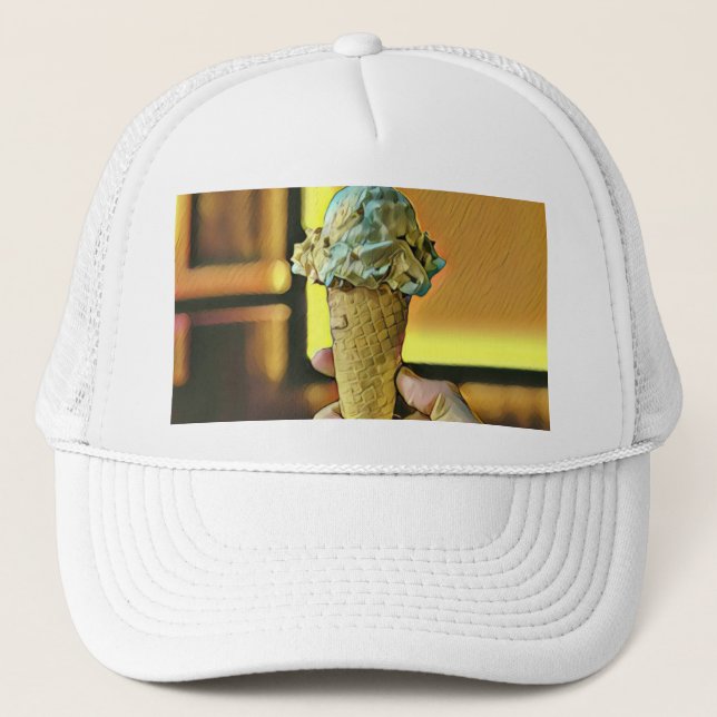 Casquette cône vintage de crème glacée (Devant)