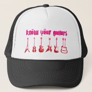 Casquette Connaissez votre guitare - roche grunge