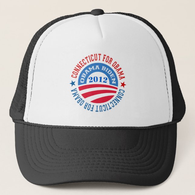 Casquette Connecticut Pour Obama Biden 2012 (Devant)
