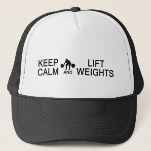 Casquette Conserver le calme et les poids de levage casquett