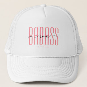 CASQUETTE COOL BADASS MOM STRONG MOM SIMPLE MOM SCRIPT ROSE