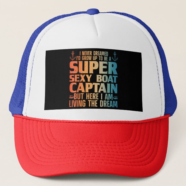 Casquette Cool Bateau Capitaine Pour Hommes Femmes Voilier P (Devant)