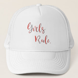 Casquette Cool inspiré de typographie de règle de filles