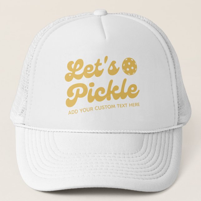 Casquette Cool Retro Pickle Personnalisé Pickleball (Devant)