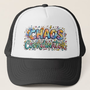 Casquette Coordonnateur de chaos Typographie Doodle Colorée
