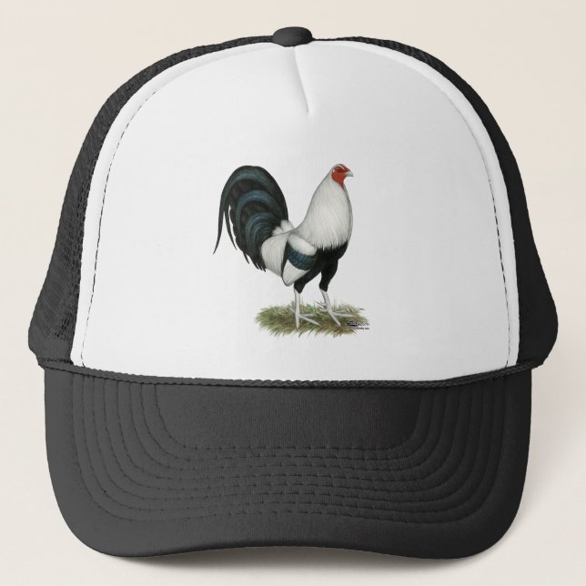 Casquette Coq de combat argenté de Duckwing (Devant)